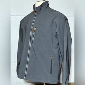 PGA Tour XL Grey/orange Performance Golf Jacket Full zip long sleeve wic…
